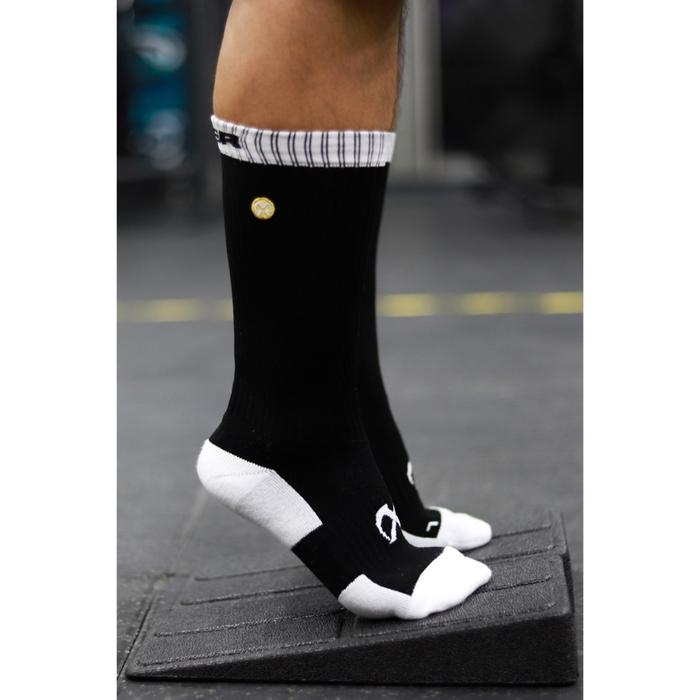 XMASTER Kaos Kaki Olahraga Unisex Original Tumit Tebal Latihan CrossFit Powerlifting Multi Sport - Black