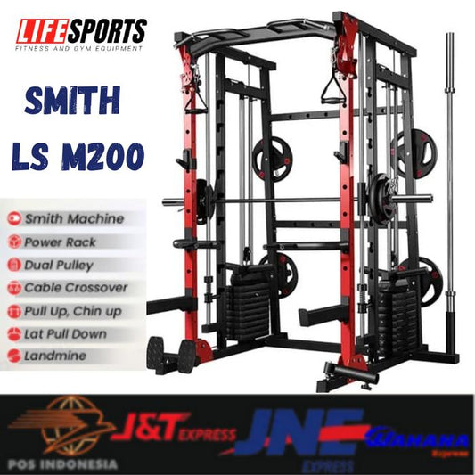 smith machine-lifesports m200(original)smith machine-smith multi-smith multipungsi-power rack-smith machine