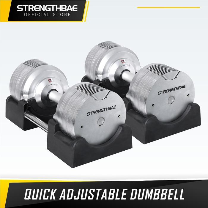 Adjustable Dumbbell STRENGTHBAE 20kg 30kg 40kg 20 30 40 kg Metal Set - 23,5kg 1pc