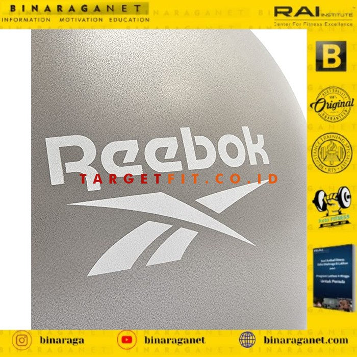 REEBOK STABILITY GYMBALL / GYM BALL TWO TONE COLOR GREY BLACK