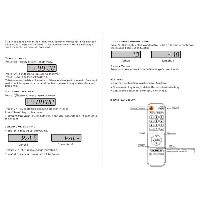 XMASTER Gym Timer Multifunctional CrossFit box wall fixed large timer home garage gym workout ROGUE - Timer only 65*20*5cm
