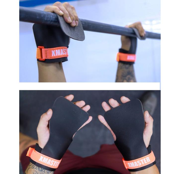 XMASTER CrossFit Palm Grip Gymnastics Pull up hand gloves Bear Komplex Sport Gear Muscle up ROGUE - Green XMASTER, S