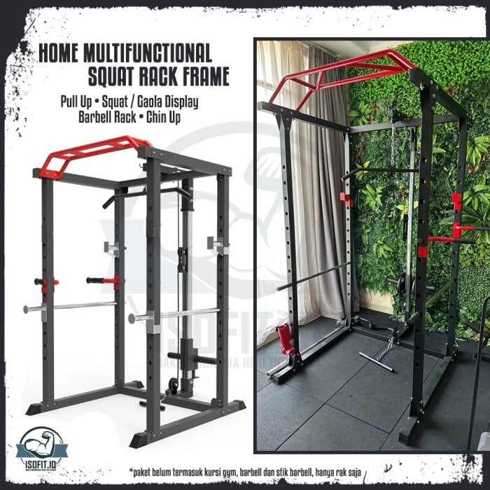 Home Multifunctional Squat Rack Frame / Rangka Rak Barbell