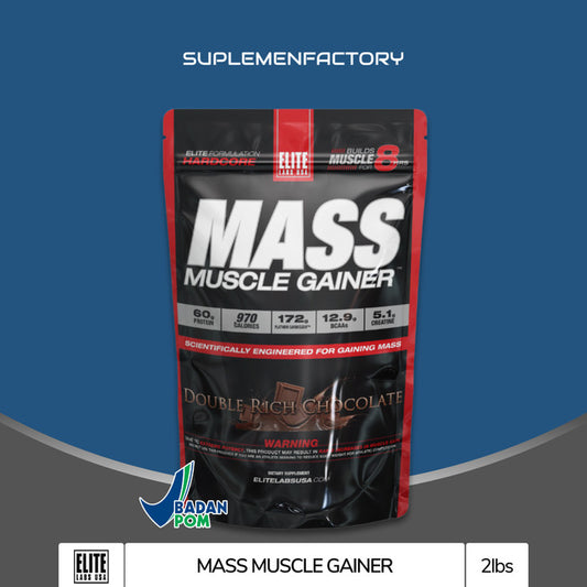 Elitelabs Mass Muscle Gainer 2lbs Weight Gainer MMG - Coklat, 2 Lbs