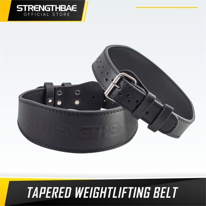 Weightlifting Belt STRENGTHBAE Sabuk Gym Bodybuilding Crossfit Fitness - M (75-100cm)