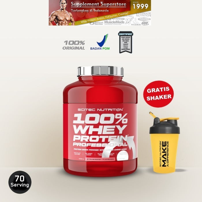 Scitec - WHEY PROTEIN PROFESSIONAL 5Lb Strawberry - Key chain