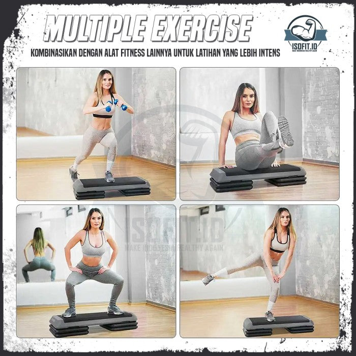 Aerobic Exercise Stepper/Papan Step Aerobik 110x41x10/15/20cm - A - 110x41x10cm