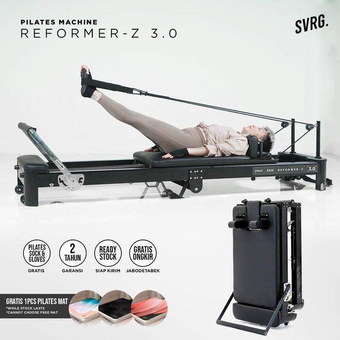 Foldable Pilates Reformer Z 3.0 - SVRG - Alat Pilates - Gym - Fitness - Alumunium - Steel