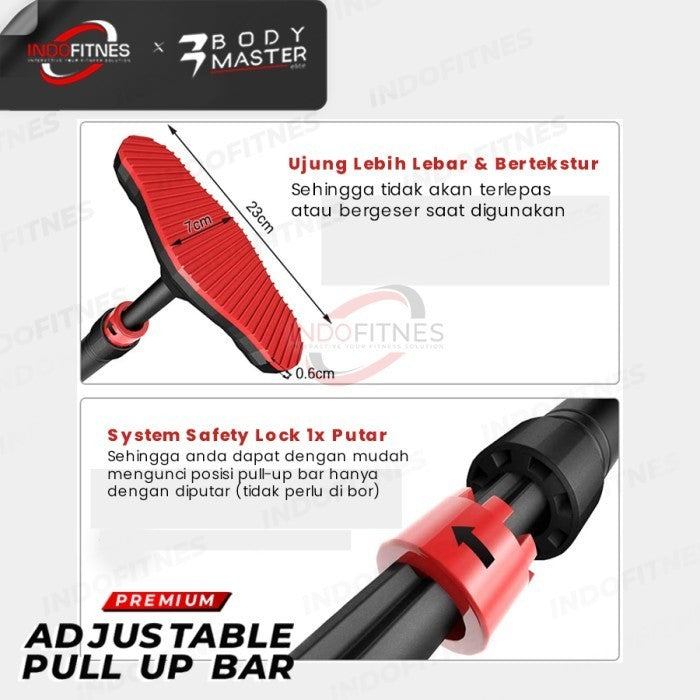 BODYMASTER Premium Adjustable Door Pull Up Bar P044 Tiang Pullup Pintu