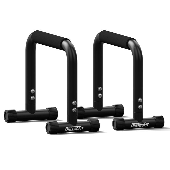 OneTwoFit Alat Push Up Stand Bar Fits Parallettes Push Up Bar  - Hitam