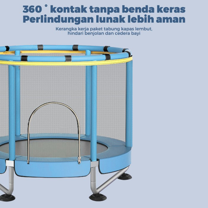 OneTwoFit Trampolin Mainan Anak Viral Diameter 140cm Alat Olahraga Fitness Lompat Sport Trampoline - Merah