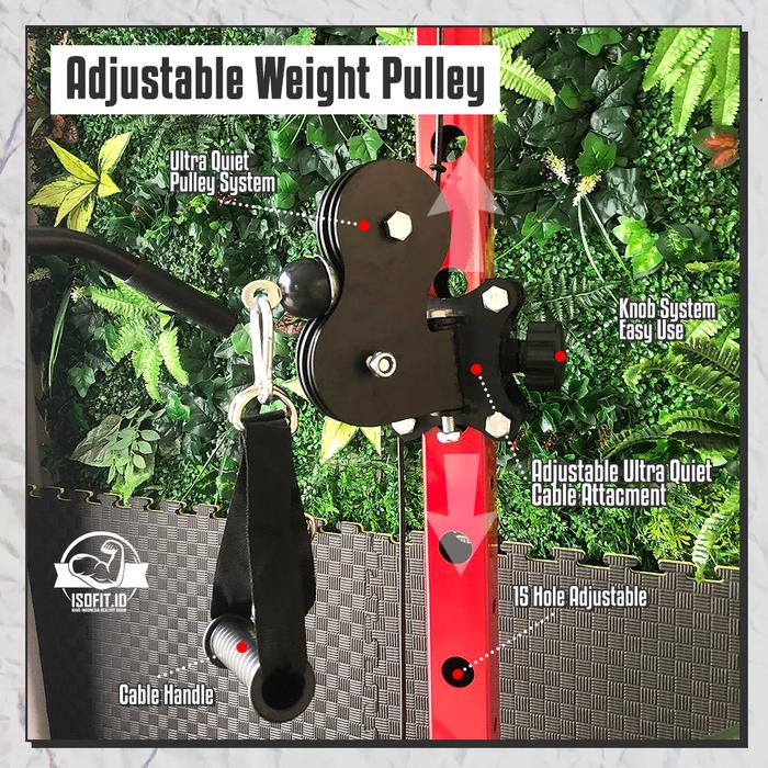 Multifunction Gym Bilateral Bird Trainer Squat Rack / Alat Gym Pelatihan Dayung Otot Tangan + Rak Squat