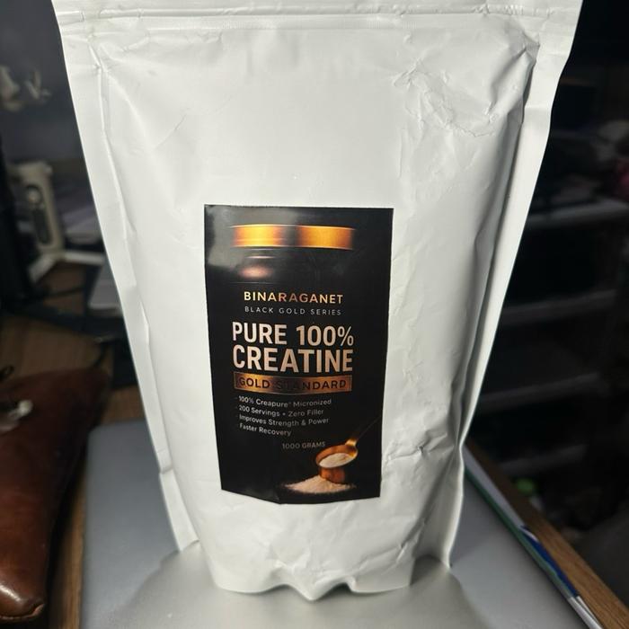 Binaraganet Creapure 100% Pure Creatine Monohydrate 1000 grm - Suplemen Olahraga untuk Meningkatkan Kekuatan dan Ketahanan