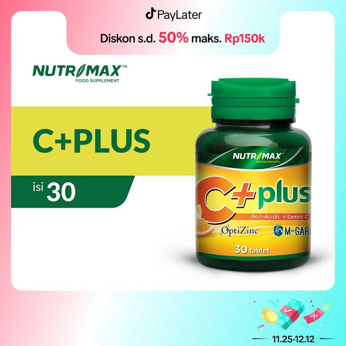 Nutrimax C+ Plus - Vitamin Vit C Imunitas Daya Tahan Tubuh - 30 Tablet