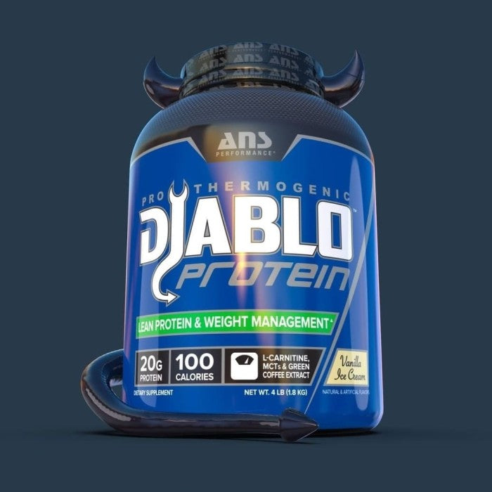 ANS Diablo Protein 4lbs Whey Protein + Fat Lose - Coklat, Bonus Strap