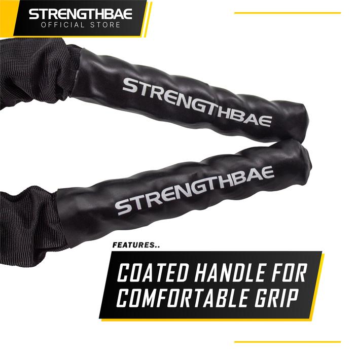 Battle Rope STRENGTHBAE Gym Ropes Tali Climbing 9 12 15 m 9m 12m 15m - 15m