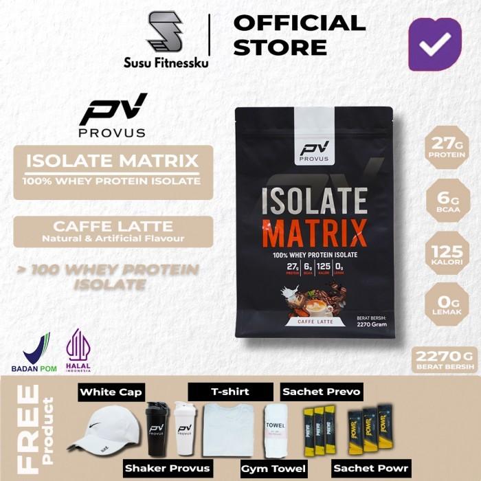 Provus Isolate Matrix (100% Whey Protein Isolate) 5Lb - Coklat, Shaker Hitam