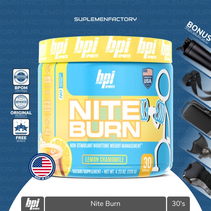 BPI Sports Nite Burn 30 Servings 120 Gram Fat Burner Niteburn - Unflavoured