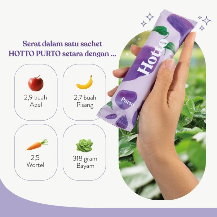 Hotto Purto Pouch Sereal 16 Sachet Multigrain Sereal Purple Potato