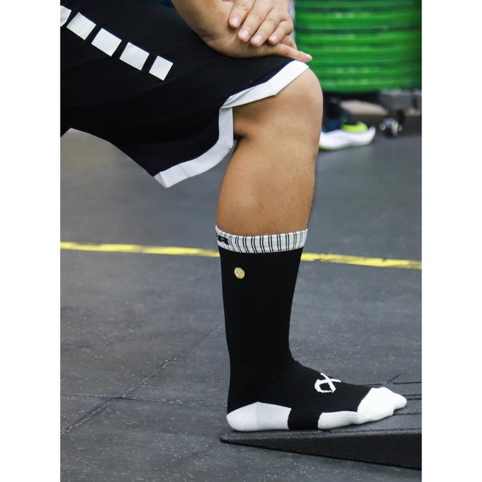 XMASTER Kaos Kaki Olahraga Unisex Original Tumit Tebal Latihan CrossFit Powerlifting Multi Sport - Black