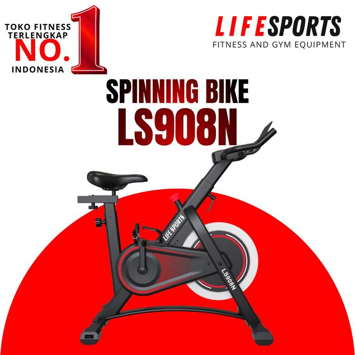 Alat Fitness Spinning bike Sepeda statis olahraga gym LS 908N spinning lifesports terbaru
