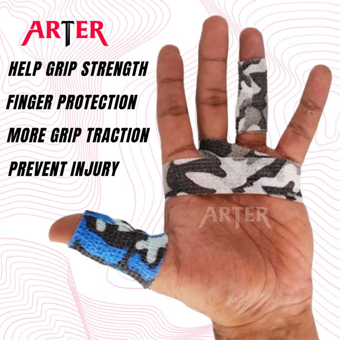 ARTER Finger Tape Gym Adhesive Finger Tape for CrossFit WeightLifting Hyrox Voli Futsal Basket Powerlifting Finger Support Protection - BLACK