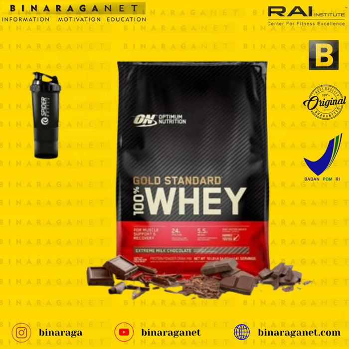 ON Whey Gold 5,5 Lb ON Whey Gold Standard 5,5 Lb - Coklat, Bonus Shake