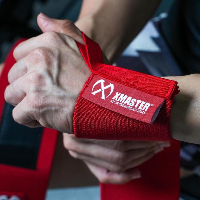 XMASTER Powerlifting Wrist Wrap Band Support Pelindung Pergelangan Gym Strength Fitness Karet Lebar Fleksibel & Kaku untuk Kebugaran Premium - Green Flex, 60cm
