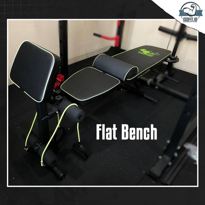 Adjustable Bench Press / Kursi Gym Multifungsi / Kursi Latihan Kebugaran dengan tali resistensi - YLD-51