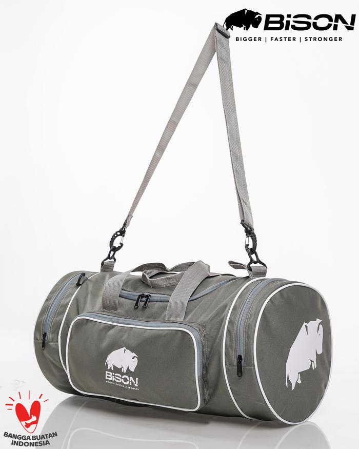Tas Olahraga Gym Duffel Bag Bison - Abu-abu