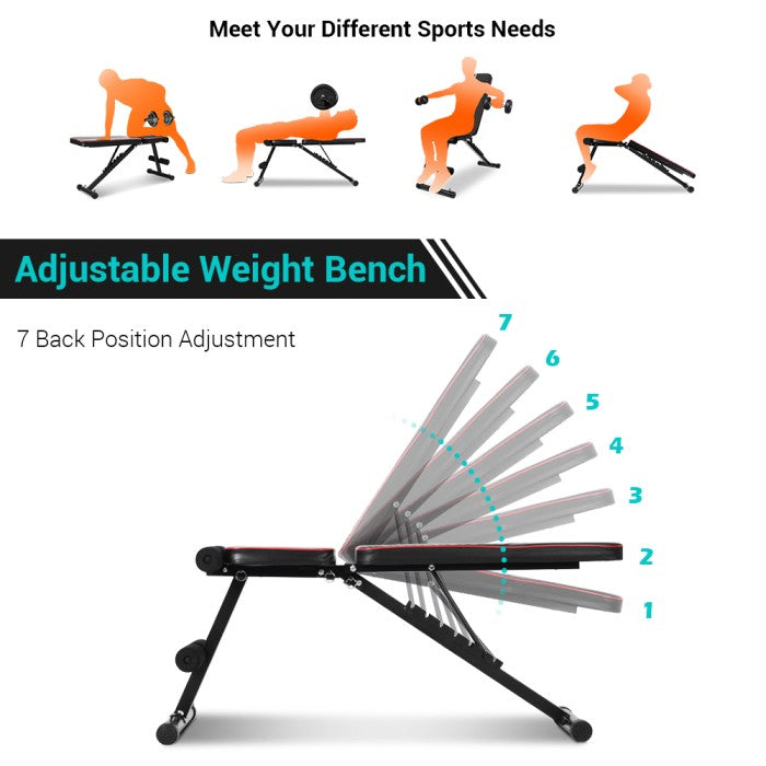 Onetwofit Multi fungsi sit up peralatan bangku dumbbell alat olahraga