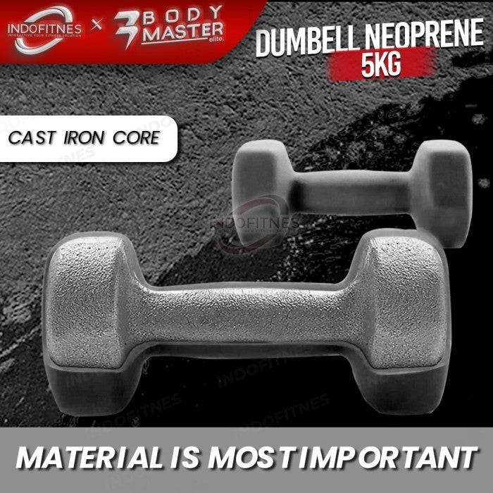 BODYMASTER 5KG Dumbell Neoprene Barbel Mini Dumbel Warna Kecil Karet