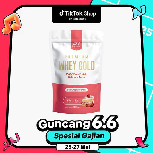 Provus Premium Whey Gold 900gr - Whey Protein Concentrate susu fitness - VANILLA - 900GR, SACHET PWG