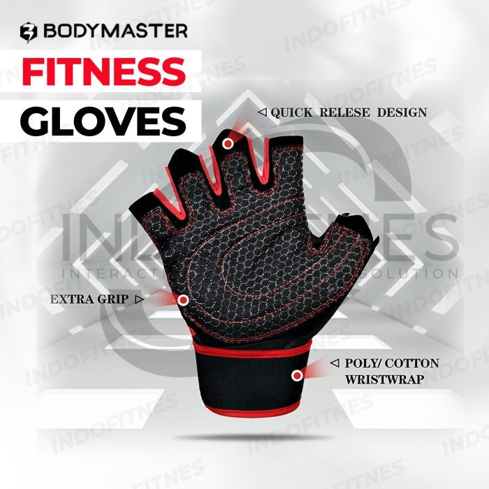BODYMASTER Gloves Fitness BM-E108 Sarung Tangan Gym Fitnes