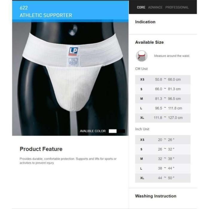 LP SUPPORT ATHLETIC SUPPORTER LP-622 - WHITE, XS