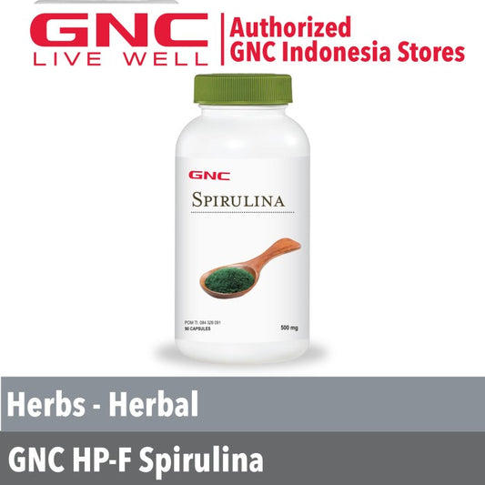 GNC HERBAL PLUS FINGERPRINTED SPIRULINA - 90 KAPSUL (422867)
