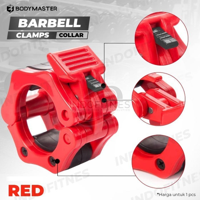 BODYMASTER Dumbell 2.5cm Collar Clamp Barbell Pengunci Penjepit Bar - Hitam
