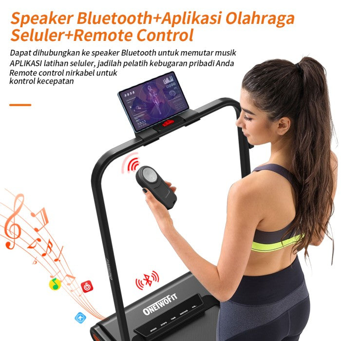 OneTwoFit 2 in 1 Running Pad 2.5HP Treadmill Listrik Lipat Treadmill Alat Fitness Treadmill