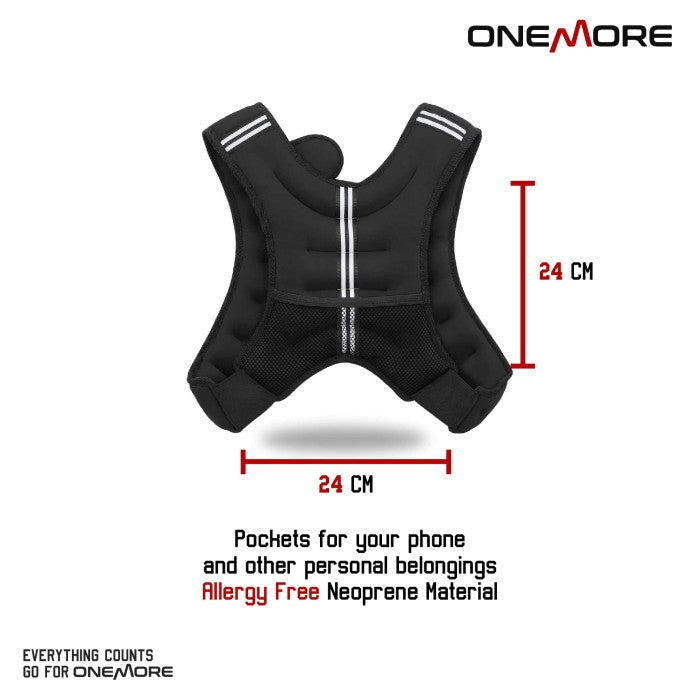 ONE MORE Rompi Pemberat 10kg CrossFit Weighted Vest