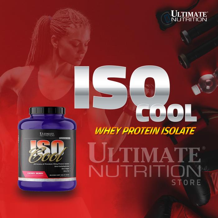 Ultimate Nutrition ISO Cool suplemen fitness / suplemen gym / suplemen protein penambah massa otot - Chocolate Creme, 5 lb