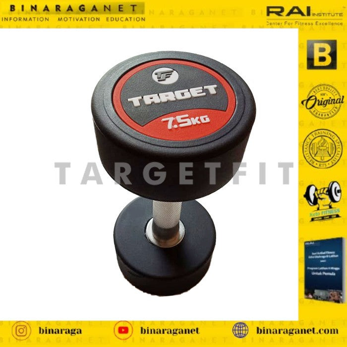 TARGET POLYURETHANE FIXED DUMBBELL 2.5kg s/d 30kg TOTAL 395KG / BARBEL