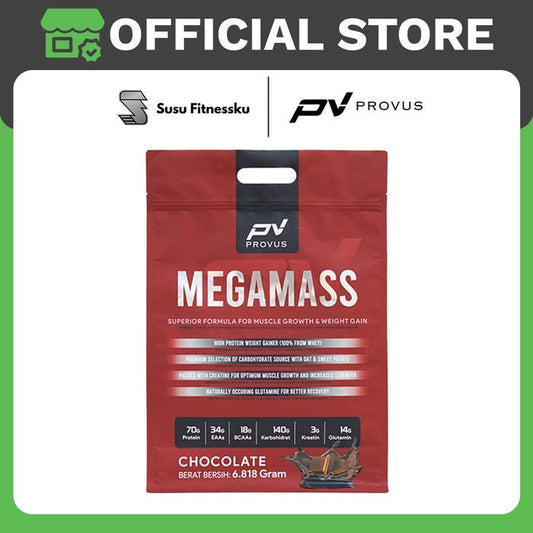 Provus Mega Mass 15 lb - 30 Serving Weight Gainer - Coklat, CRE+SHAKER600ML
