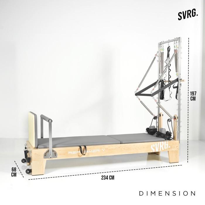 Pilates Reformer Y - Half Tower - SVRG - Gym Pilates Yoga - Black