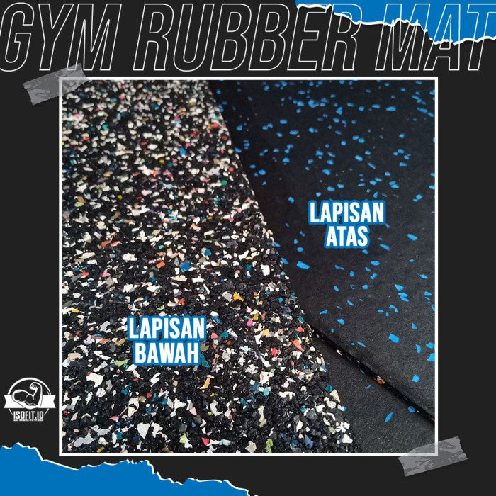 Composite Gym Rubber Floor Mat / Karpet Lantai Karet Gym - COMPOSITE 1,5CM