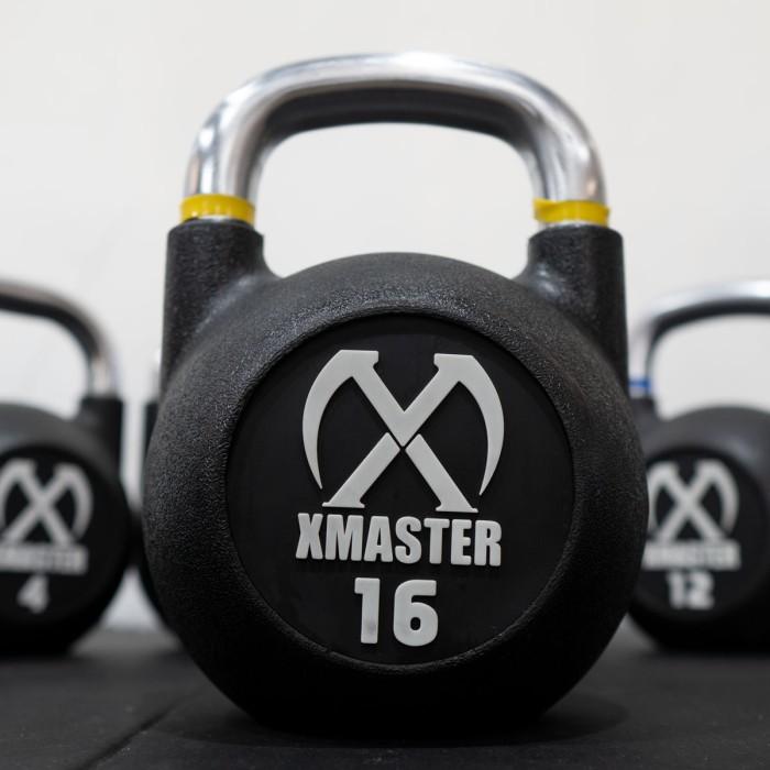 XMASTER Kettlebell Urethane CPU 4-32kg - Pegangan Nyaman Anti-Slip Ergonomis untuk CrossFit & Powerlifting di Rumah Gym - 4kg