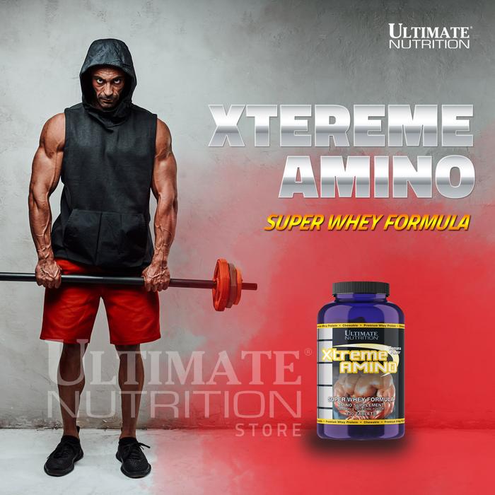 Ultimate Nutrition Xtreme Amino 1500mg suplemen fitness / suplemen gym / suplemen protein penambah massa otot - Banana, 330 tabs