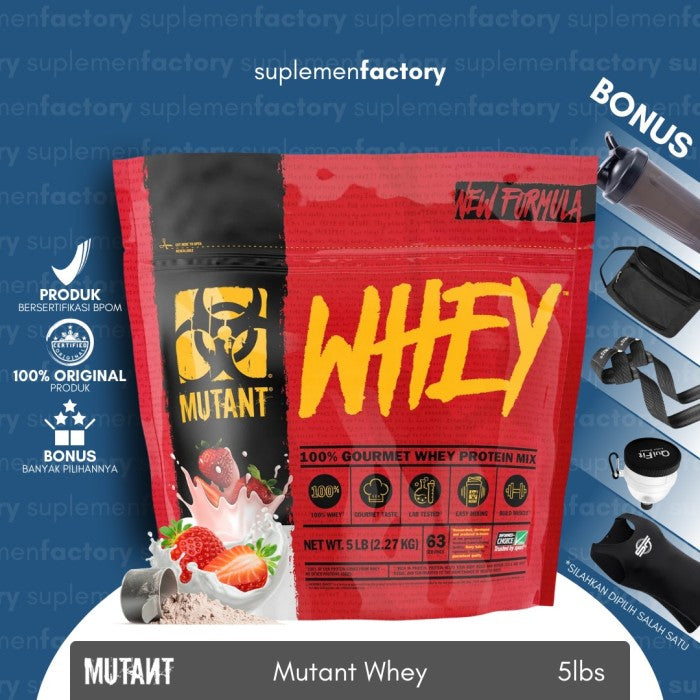 Mutant Whey 5 Lbs Whey Protein 2,27 Kg 61 Servings - Strawbery