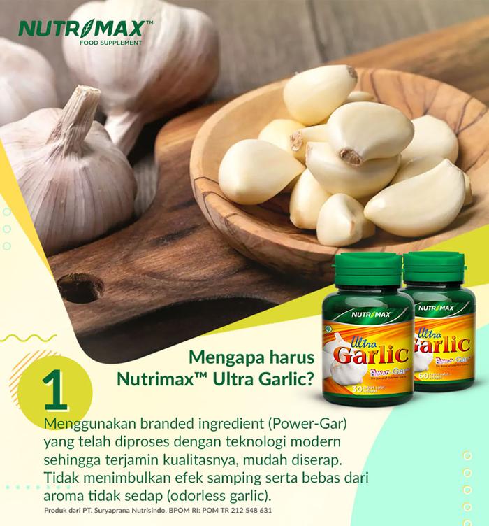 Nutrimax Ultra Garlic untuk Membantu Mengatasi Darah Tinggi atau Hipertensi Isi 30 Tablet