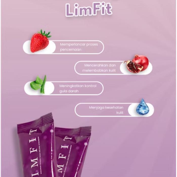 Limfit Lcarnitine Kolagen Detox Rasa Stroberi dan Delima - 1shacet