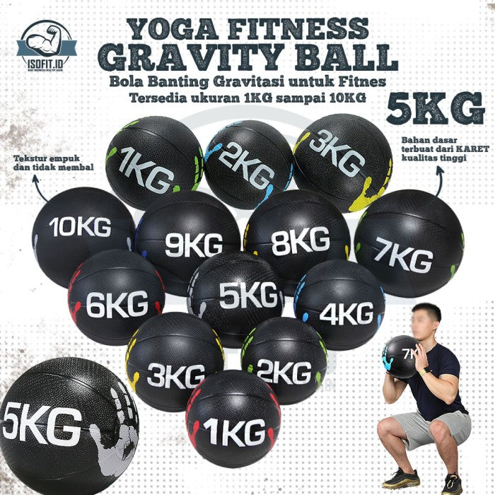 Yoga Fitness Gravity Gym Ball / Bola Yoga 1-10KG - 1 KG